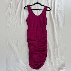 Express Maroon Midi Dress
